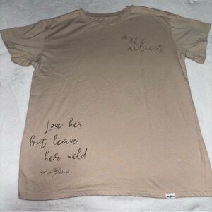 Atticus “Leave Her Wild” Flower T-shirt in Khaki Women’s Size Medium